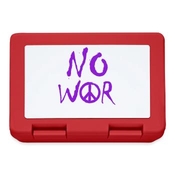 NO WAR – Statement für den Frieden gegen den Krieg - Brotdose - Rot - Vorne