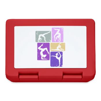 Gymnast Girl Gymnastics Gymnastics Acrobatics - Lunchbox - red - Front