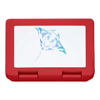 MantaRayBlue - Lunchbox - red - Front