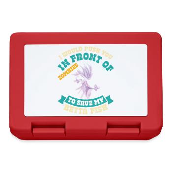  Siamese Fighting Fish Owner Fishkeeper Aquarium - Lunchbox - red - Front