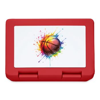 Basketball - Basketball Style Painting - Lunchbox - red - Front