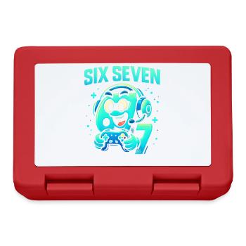 Six Seven Gamer Mascot Italian Brainrot Gaming - Lunchbox - red - Front