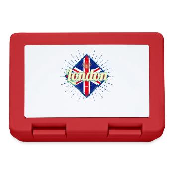 London Stadt UK United Kingdom England Souvenir - Brotdose - Rot - Vorne