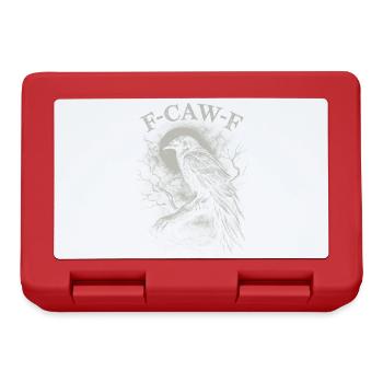 F-Caw-F Crow Raven Dark Gothic Humor Funny Goth - Lunchbox - red - Front