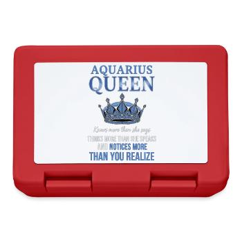 Aquarius Queen Sternzeichen Wassermann - Brotdose - Rot - Vorne