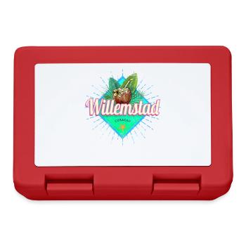 Willemstad Curacao Retro Holiday Caribbean Souvenir - Lunchbox - red - Front