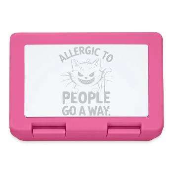 Chat allergique aux gens, drôle - Boîte à goûter - rose - Devant