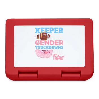Hüter Des Geschlechts Touchdowns Oder Tutus - Brotdose - Rot - Vorne