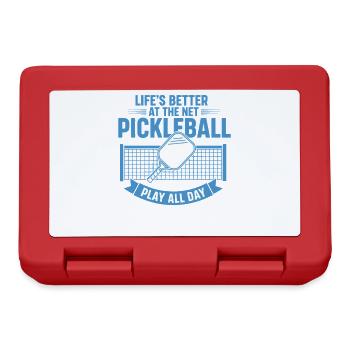 Pickleball lebt den ganzen Tag besser im Netzspiel - Brotdose - Rot - Vorne