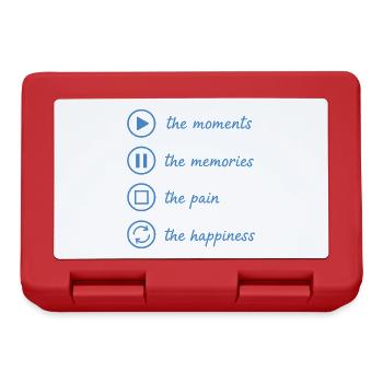 Mindfulness, Moments, Memories, Happiness - Lunchbox - red - Front
