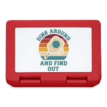 Pickleball Funny Player Dink Around And Find Out - Lunchbox - red - Front