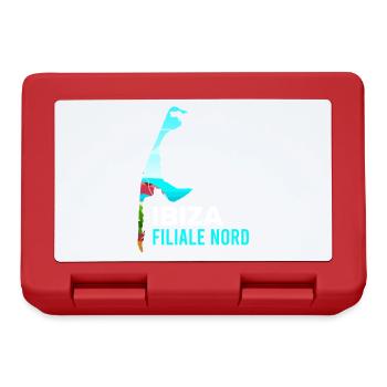 Nordsee Urlaub IBIZA FILIALE NORD Lustiges - Brotdose - Rot - Vorne