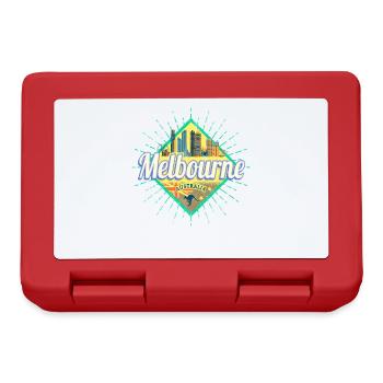 Melbourne Victoria Australien Skyline Souvenir - Brotdose - Rot - Vorne