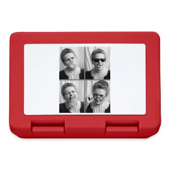 Marie Curie Fotostreifen - Brotdose - Rot - Vorne