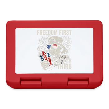 Freedom first, safety in third place, Fra - Lunchbox - red - Front
