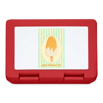 Ganz dünnes Eis Retro Sommer Eis Design - Brotdose - Rot - Vorne