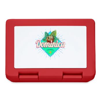 Dominica Karibik Urlaub Vintage Insel Souvenir - Brotdose - Rot - Vorne