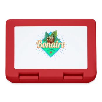 Bonaire Caribbean Vacation Vintage Island Souvenir - Lunchbox - red - Front