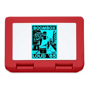 Boombox Laut 85 Neon Retro - Brotdose - Rot - Vorne