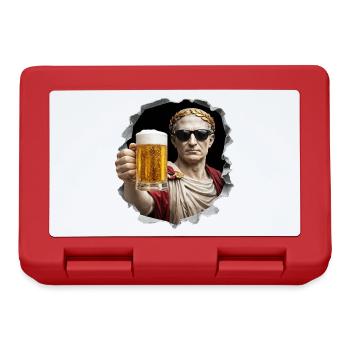Caesar avec bière et lunettes de soleil - Boîte à goûter - rouge - Devant