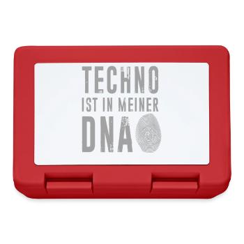 Techno DNA Fingerprint Motiv - Brotdose - Rot - Vorne