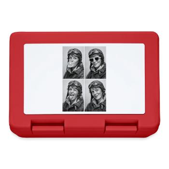 Amelia Earhart Collage - Lunchbox - red - Front
