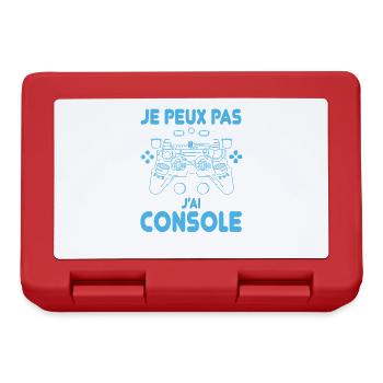 Je peux pas j ai console humour gamer - Boîte à goûter - rouge - Devant