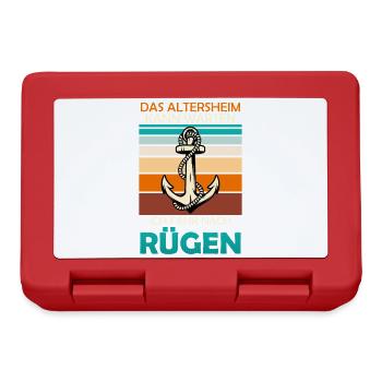 Rentner ALTERSHEIM KANN WARTEN FAHRE NACH RÜGEN - Brotdose - Rot - Vorne