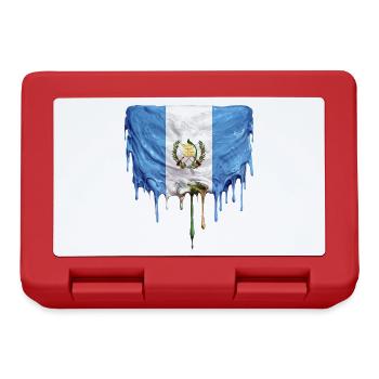 Guatemala Flagge Schmelz-Effekt - Brotdose - Rot - Vorne