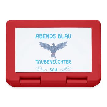 Taubenzüchter Taube Taubenzucht Spruch Brieftaube - Brotdose - Rot - Vorne