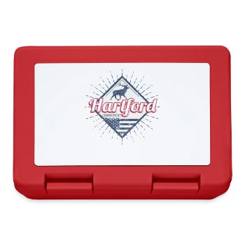 Hartford, a city in Connecticut, United States - Lunchbox - red - Front