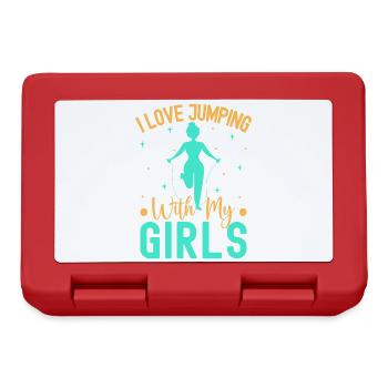 Fitness Fanatics Love Jumping With My Girls - Lunchbox - red - Front