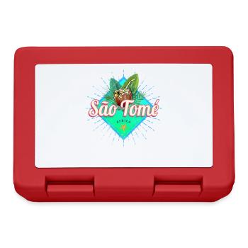 Sao Tome und Principe Afrika Retro Insel Souvenir - Brotdose - Rot - Vorne