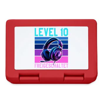 10. Geburtstag Junge Mädchen Legende Level 10 - Brotdose - Rot - Vorne