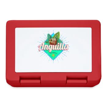Anguilla in der Karibik Vintage Insel Souvenir - Brotdose - Rot - Vorne
