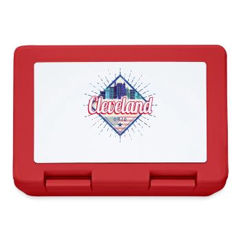 Cleveland Ohio United States Skyline Souvenir - Lunchbox - red - Front