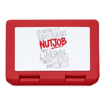 Conservative vs Liberal Political Humor - Lunchbox - red - Front