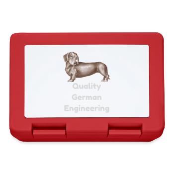 Quality German Dachshund Engineering - Lunchbox - red - Front