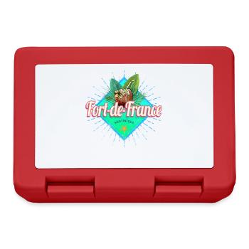 Fort-de-France sur la Martinique Souvenir caribéen - Boîte à goûter - rouge - Devant