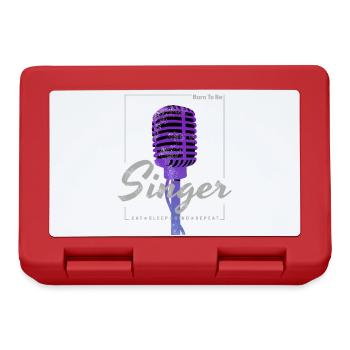 Born To Be Singer for singers and band musicians - Lunchbox - red - Front