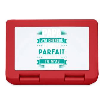 Papa, ich habe nach dem perfekten Geschenk gesucht – Humor - Brotdose - Rot - Vorne