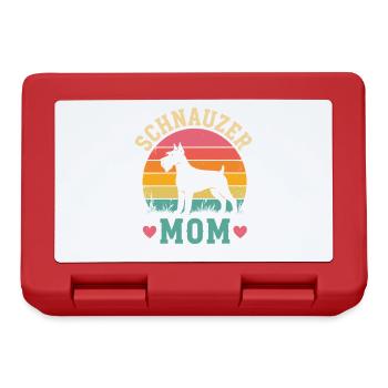 Schnauzer Mom Retro Sunset - Lunchbox - red - Front