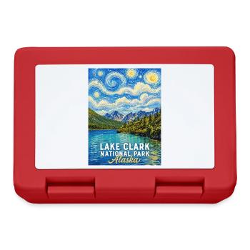 Art paysager de Lake Clark en Alaska - Boîte à goûter - rouge - Devant