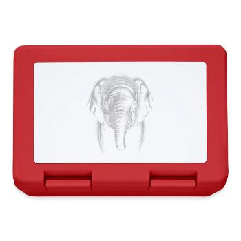 Elephant Head - Lunchbox - red - Front