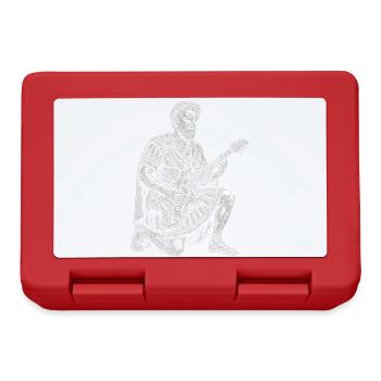 Marcus Aurelius spielt Gitarre - Brotdose - Rot - Vorne