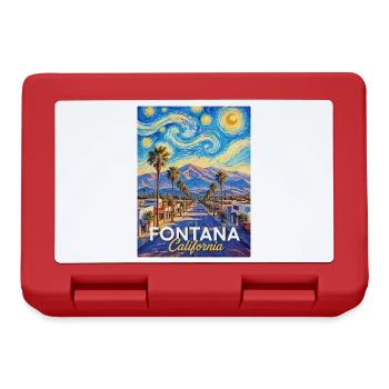 Fontana California Sternennacht - Brotdose - Rot - Vorne