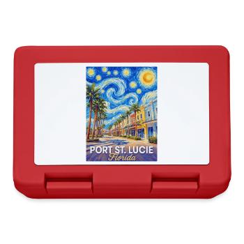 Port St. Lucie Florida Palmen Skyline - Brotdose - Rot - Vorne