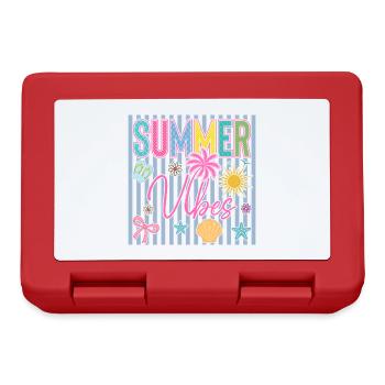 Summer Vibes Palm Trees Beach Holiday Gift - Lunchbox - red - Front