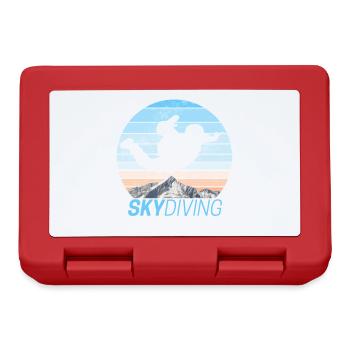 Fallschirmspringen Skydiving Sonnenuntergang - Brotdose - Rot - Vorne