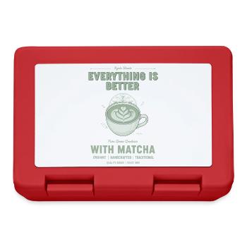 Mit Matcha Pure Green ist alles besser - Brotdose - Rot - Vorne